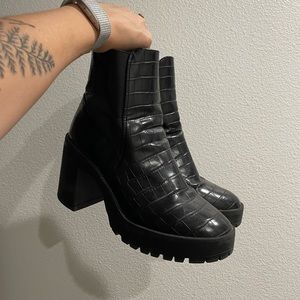 Black Snakeskin Boots